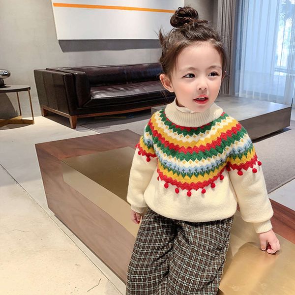 

foreign cloth girls' sweater 2020 sle winter base coat children's cartoon t-shirt, Blue