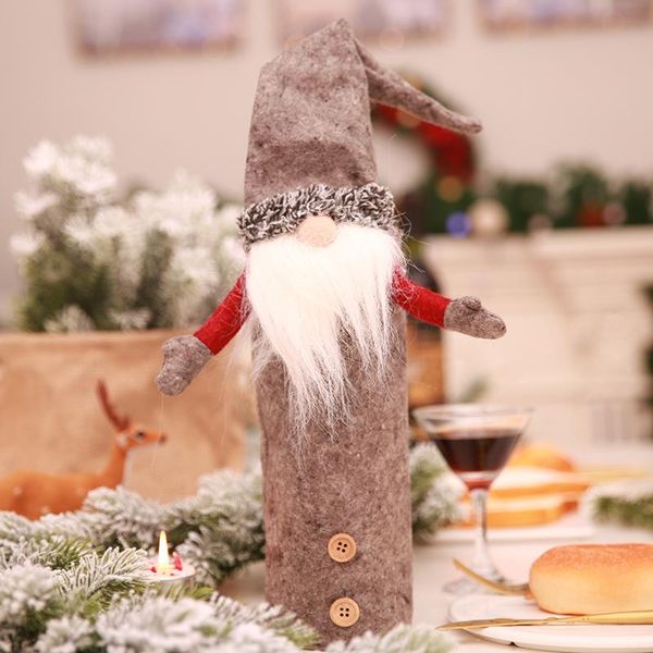 

luanqi natale 2020 christmas gnome faceless doll holding wine set gnome santa doll christmas decorations for home table qylbjn mywjqq