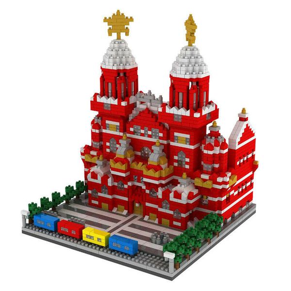 

2384pcs model building kits blocks red square moscow russia diy architecture toys for kids