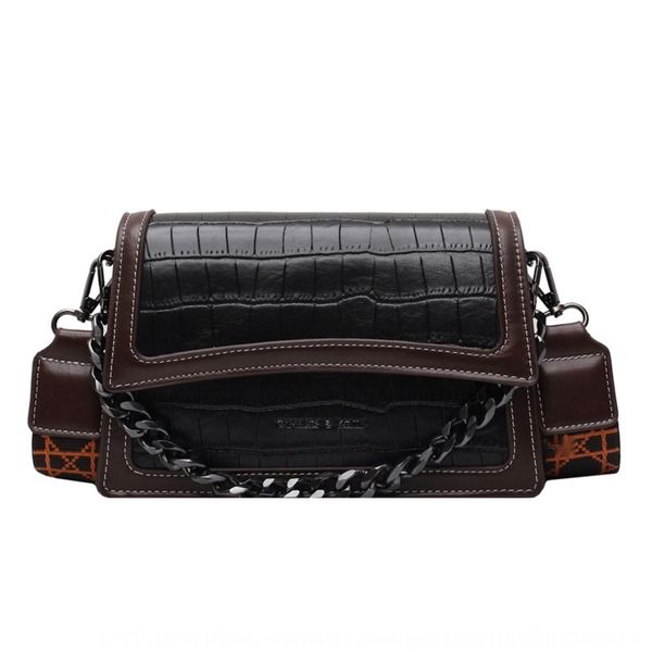 

ins stone pattern wide shoulder strap strap bag for women's net red new fashion korean versatile one shoulder fashion messenger bag eur