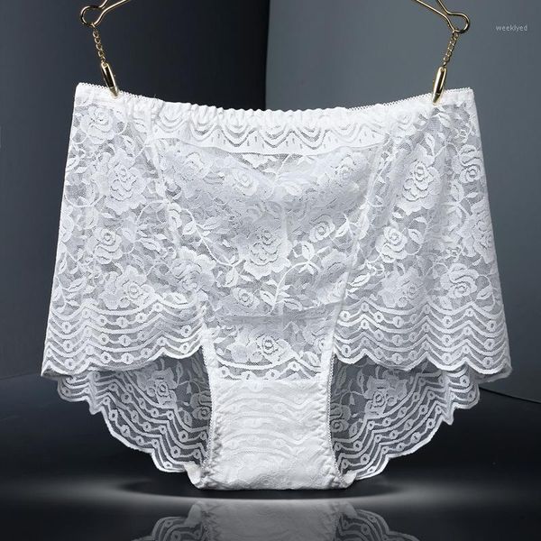 

waist waist in the female lace underwear gauze thin buttock big belly in yards of cotton crotch non-trace briefs1, Black;pink