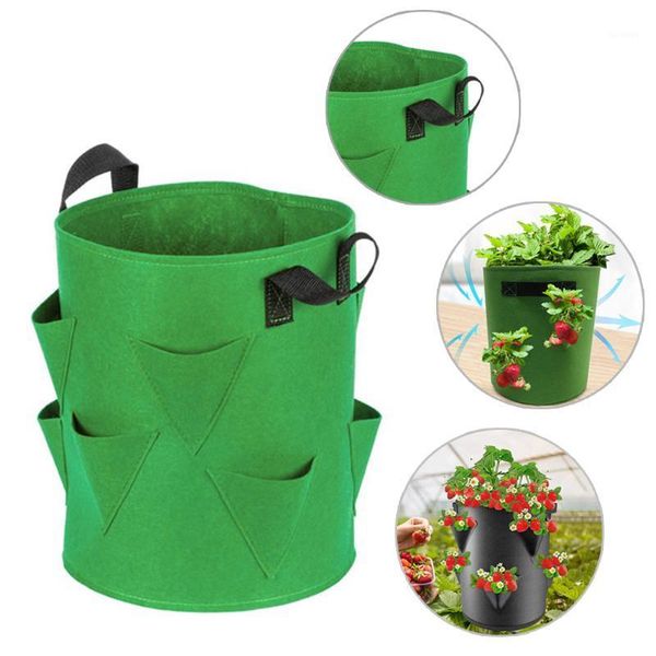 Planters Pots 3D саженцы сумка клубника посадка овощных растительных многопортивных контейнерных растений рост горшок многослойной укладки