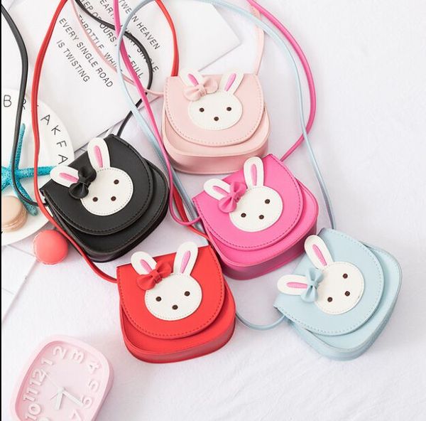 

cartoon children's bag fashion princess crossbody bag kindergarten cute rabbit crossbody bag girl handbags factory price, Black