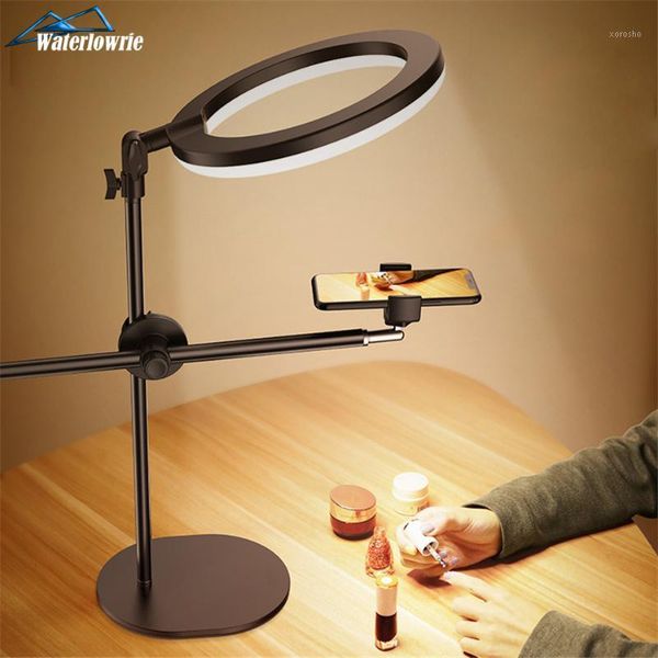

10 inch pgraphy led selfie ring light 26cm dimmable camera phone ring lamp with stand tripods for makeup video live studio1