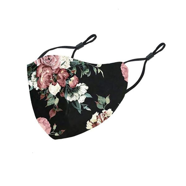 

u568zu 8 styles multi color fashion floral face dust-proof anti-fog adjustable washable life protective mask 7 n