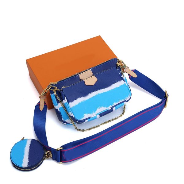 

pochette accessories women handbags purses genuine leather 3pcs one set crossbody shoulder bags tote bags