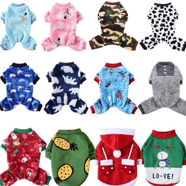 

fleece dog clothes for pet cat dog jumpsuits halloween clothes for dogs coat jackets pajamas christmas pet clothing chihuahua1