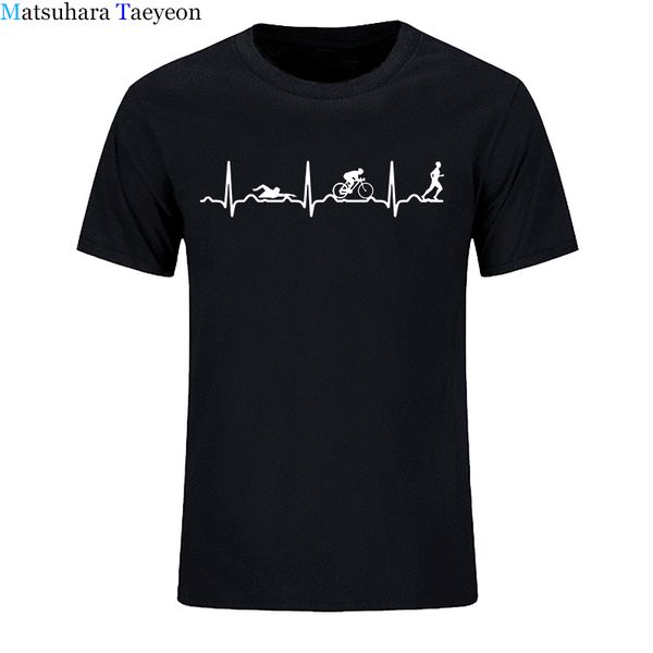 

summer fashion triathlon heartbeat love short sleeve tee triathlon casual clothing sport hooded sweatshirt hoodie men t shirt