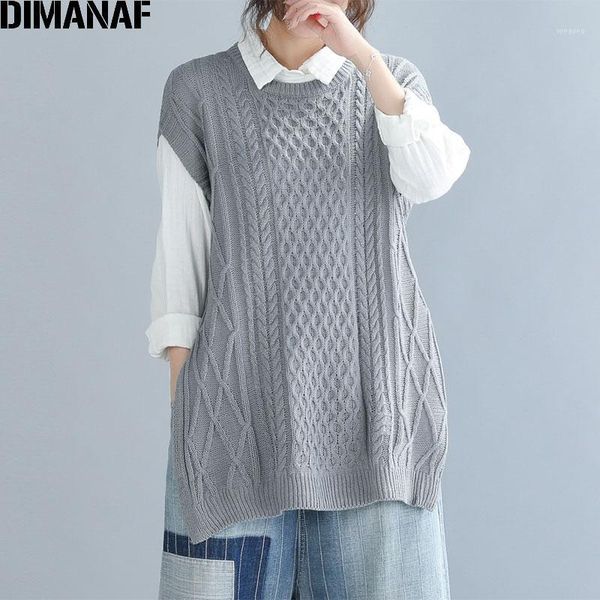 

dimanaf autumn plus size sweater women sleeveless knitting vest pullovers cotton loose lady large size outerwear clothing1, White;black