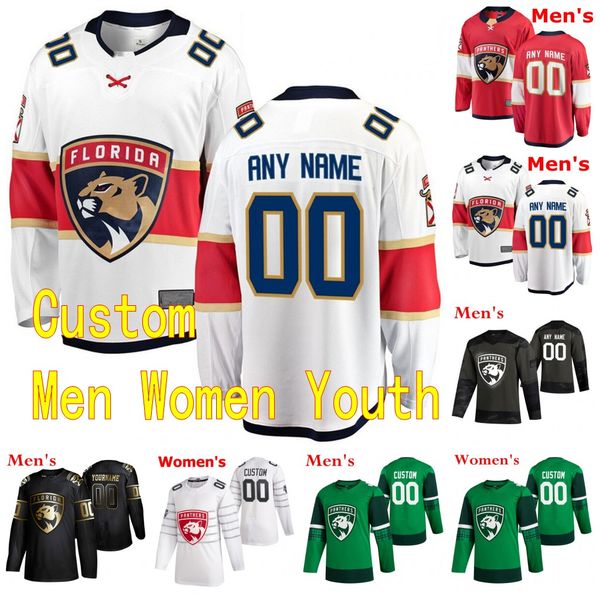

2020 2021 florida panthers hockey jersey vinnie hinostroza philippe desrosiers greg meireles matthew wedman markus nutivaara custom stitched, Black;red