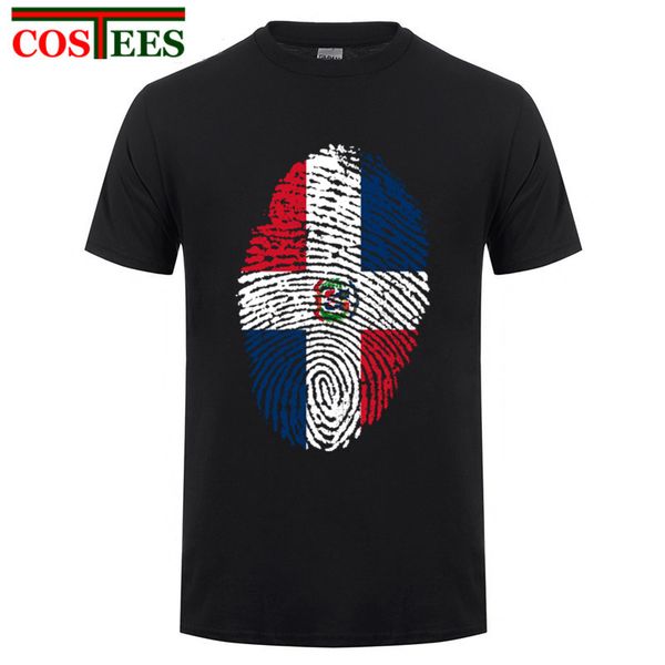 

2017 short sleeves dominican republic flag fingerprint casual dominican independence family sport hooded sweatshirt hoodie men t shirt