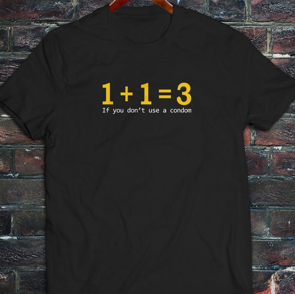 

fashion new t shirts novelty 1+1=3 funny humor college party meme pregnant black casual t shirt sport hooded sweatshirt hoodie