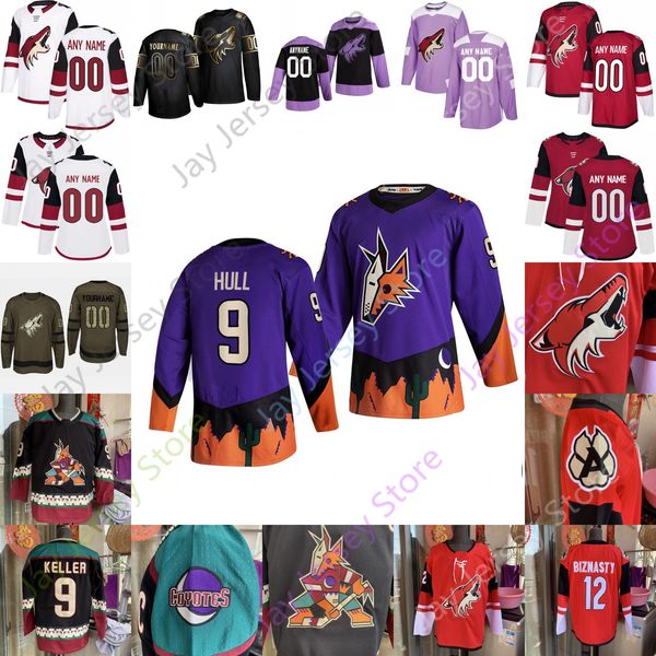 

arizona coyotes ice hockey jersey oliver ekman-larsson phil kessel clayton keller derek stepan nick schmaltz tyler pitlick larsson hayden, Black;red