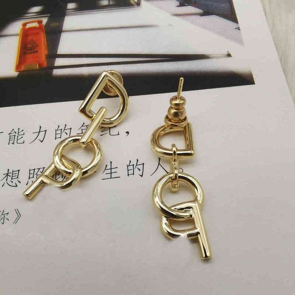 

light luxury tassel fashion simple advanced naked earrings women's jewel exclusive sale_5xbn, Golden;silver