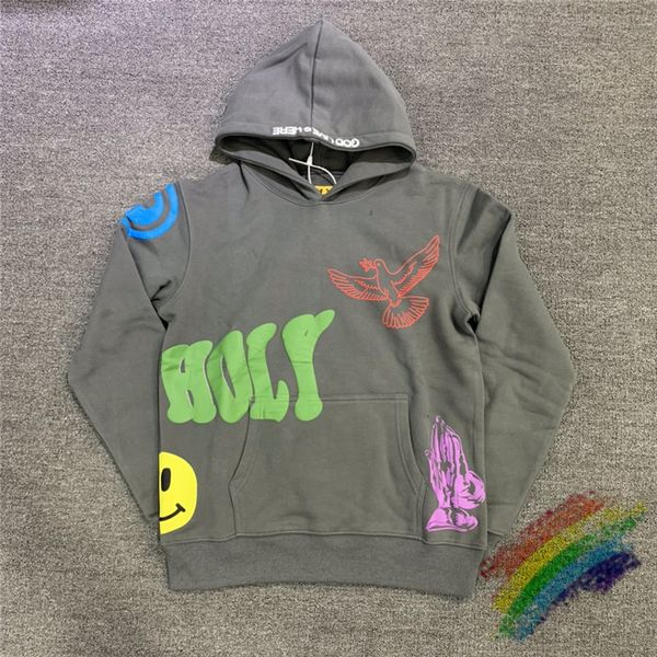 

foaming printing hoodie men women 1 on pullover oversize hooded, Black