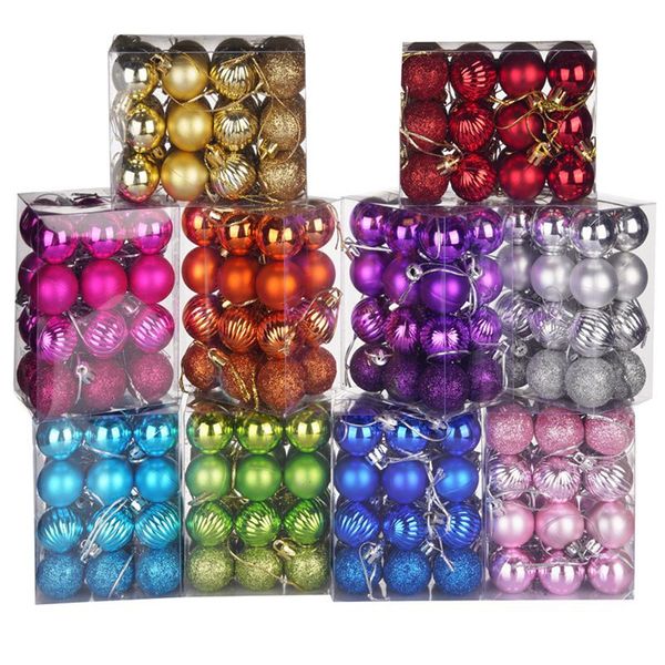 

christmas hanging balls tree decorations ornament party xmas santa shiny matte glitter fashion decor 2021