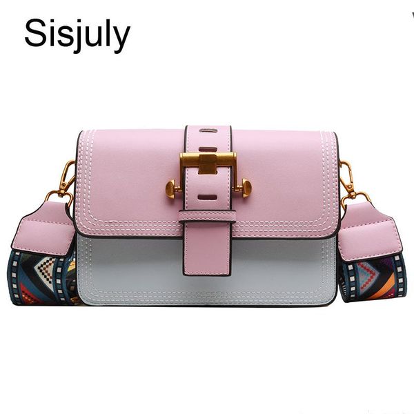 

sisjuly flap shoulder bags for women bag wide shoulder strap crossbody women bags messenger bolso feminina