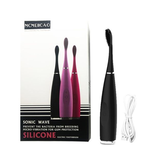 

deep clean silicone sonic electric toothbrush usb rechargeable waterproof electric teeth brush oral health gifts