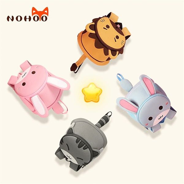 

nohoo 3d cartoon school bags for girls boys backpack waterproof cute bag for kids children bag kindergarten mini backpack lj201225
