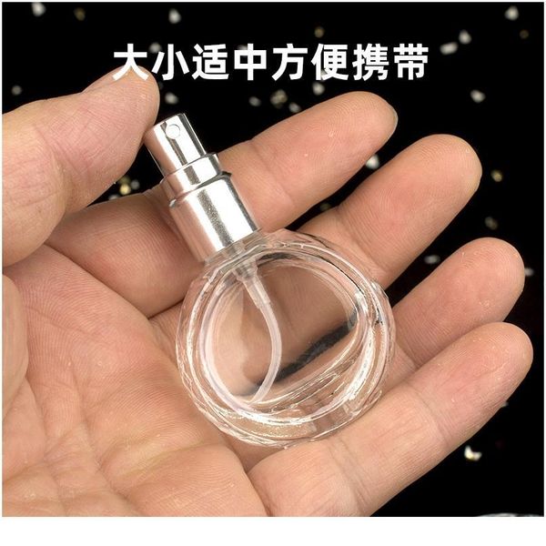 

100pcs/lot 10ml round glass perfume bottle transparent empty glass spray bottle fragrance bottles atomizer re qyltxy