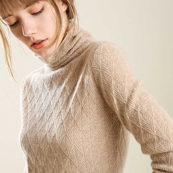 

women turtleneck wool sweaters autumn-winter women warm wool geometric knitted fashion sweaters casual pullovers female y190830, White;black