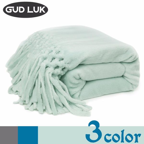

130160cm solid color flannel blanket handmade woven sofa bedding throws soft plaids winter warm flat sheet bl003 wmtvdf mywjqq