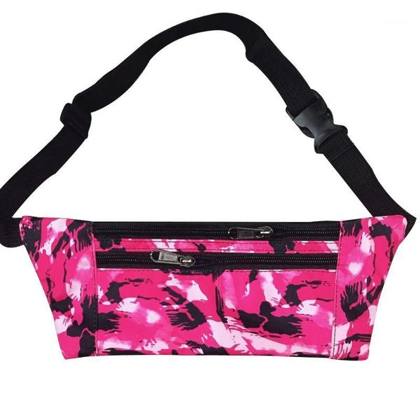 

ultra thin practical gym riding adjustable strap running phone storage waterproof sports waist bag camouflage fitness1