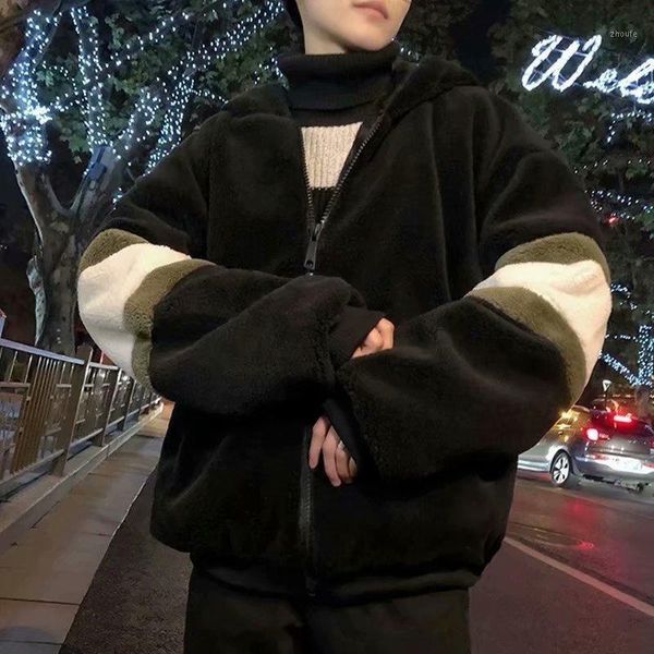 

cotton-padded clothes men yang gao mao coat 2020 korean-style winter thickening jacket teenager students trend hoo1, Black