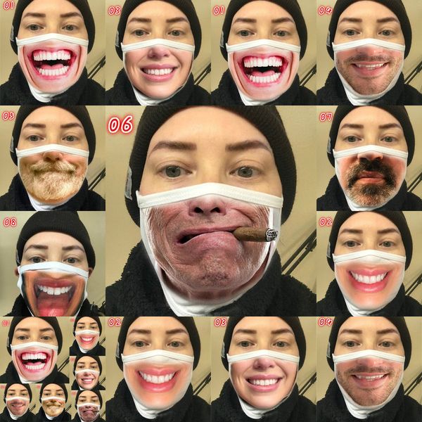 

uwxcfu factory price designer face mask smilng men facial expressions funny foreign trade cross-border dustproof cotton m 2 n
