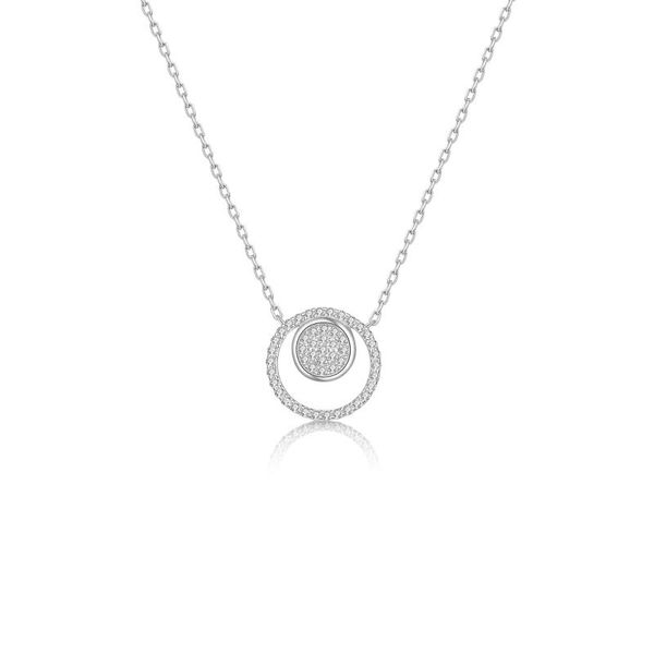 

pendant necklaces 2021 fashion 925 sterling silver double round necklace womens trendy female party girl jewelry