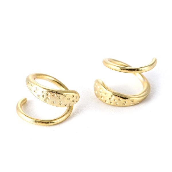 

2020 new fashion and popular personality temperament ear hoop earrings spiral design metal material women's jewelry gift pair sqcgyj, Golden