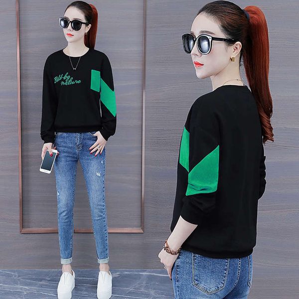 

korean loose casual sweater women's new autumn and winter clothes in 2020, Black