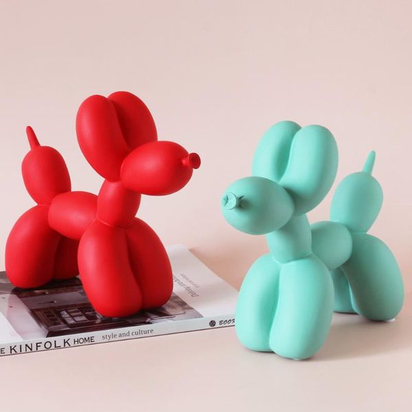

nordic creative balloon dog resin dog figurine matte color living room kids bedroom decoration home deskornaments modern new