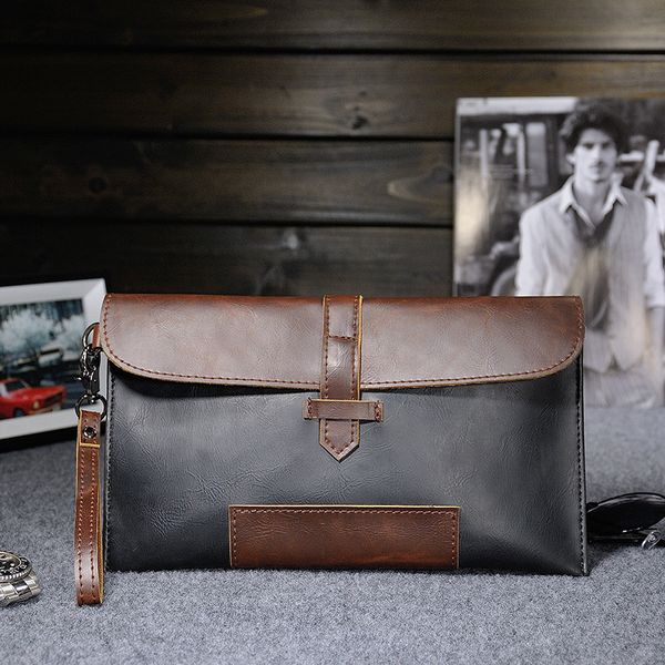 

2019 vintage bag crazy horse leather wallets money purse women small handbags phone p coin package men clutch bags, Red;black
