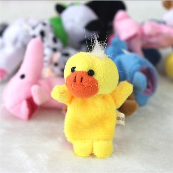 

10pcs/lot baby stuffed plush toy finger puppets tell story animal doll hand puppet kids toys children gift with 10 animal group 155 g2