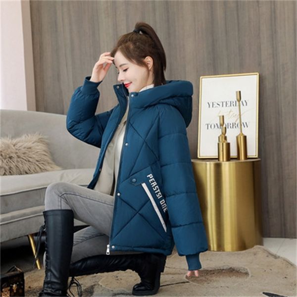 

2021 new winter coat of women parker down jacket large size with hood outerwear thicke quality cotton coats ocgc, Black