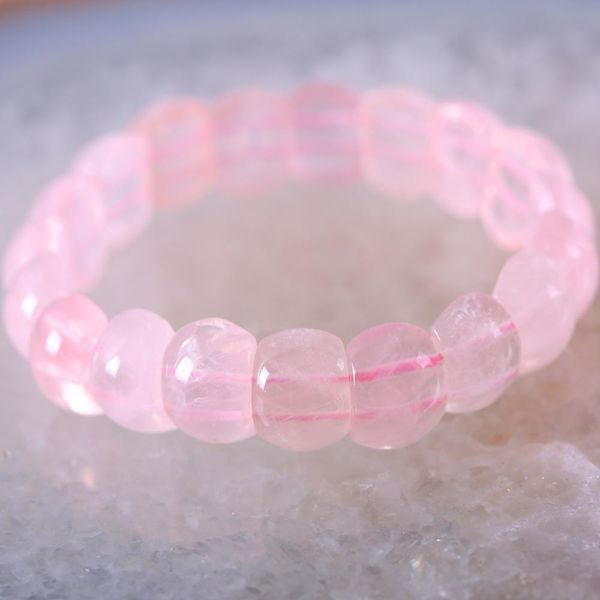 

stretch bracelet natural stone pink crystal beads bangle for women girls jewelry gift 8" 1pcs h013, Black