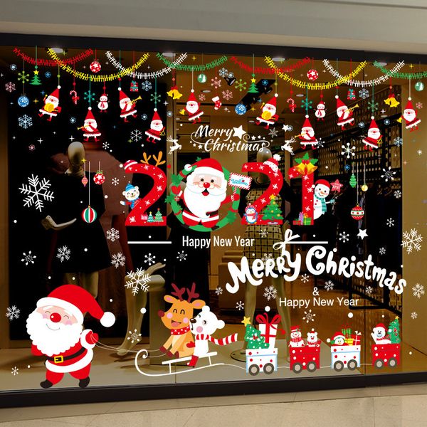 

pendant clothing shop glass scene layout decoration christmas door window sticker
