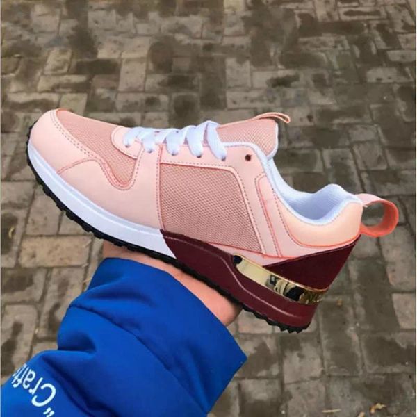 

2021 the new women's new print thick leather added ladies'sports shoes 0rlo, Black