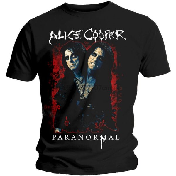 

alice cooper paranormal splatter offizielle herren schwarz kurzarm t-shirt rock sport hooded sweatshirt hoodie