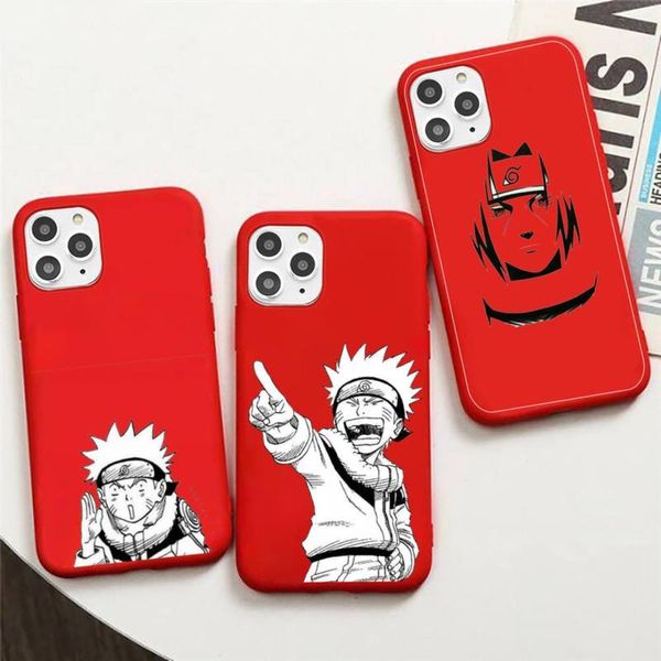 

naruto cartoon cute animation japane sasuke mobile phone shell color for def 11 12 pro xs maximum 8 7 6 s plus x se 2020 xr