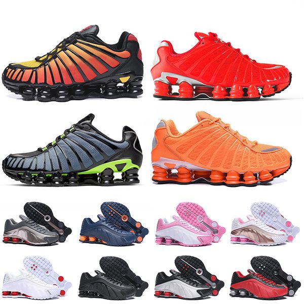 

fashion shox tl big size us 12 mens running shoes sunrise red volt grey orange shox shoes white black trainers sneakers