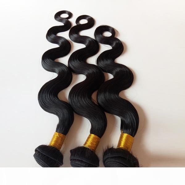 

european brazilian virgin human hair weft full cuticle aligned 8-28inch body wave 3pcs indian remy hair extensions no tangle and no shedding, Black
