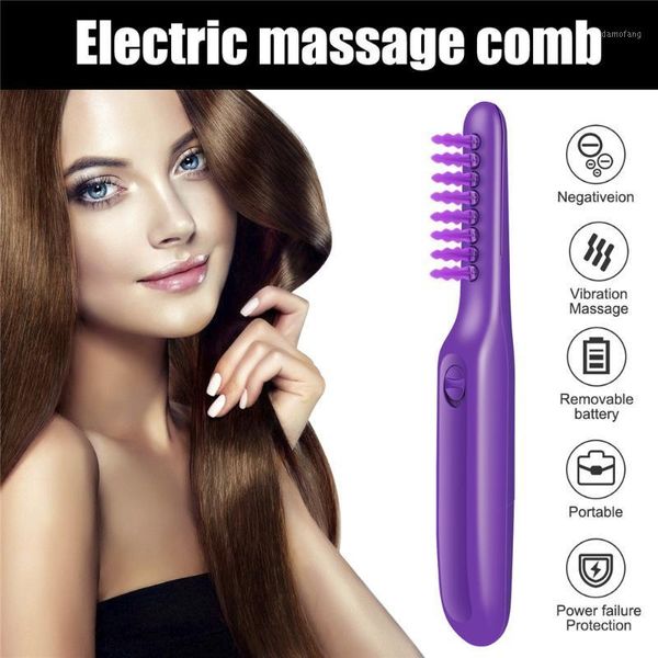 

portable negative ion electric detangling brush hair curly detangle brush scalp massage comb loosen knots for wet & dry hair1
