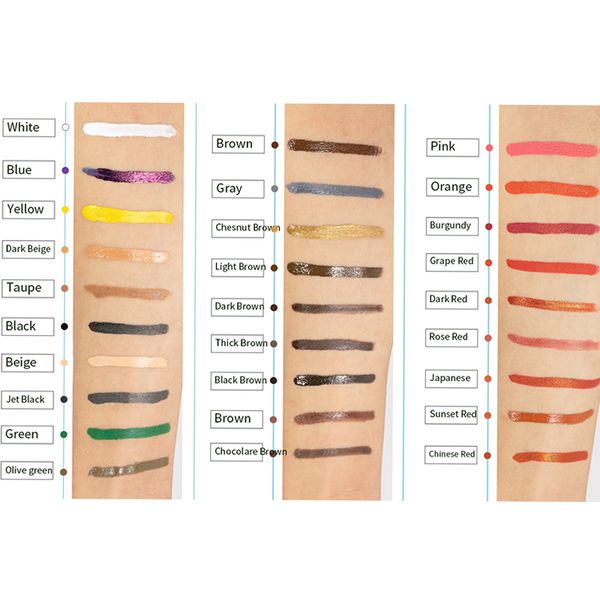 

18color2mltattooinksetpermanentmakeupeyebrowlipseyelinetattoomicrobladingpigmentforbodybeautytattooartsupplie raben