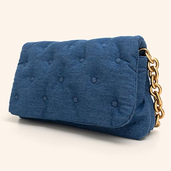 

casual chic cool fashion brand denim shoulder bags designer handbags chain flap bag women