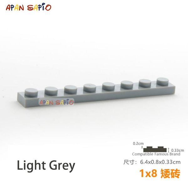 

15pcs lot diy blocks building bricks thin 1x8 educational assemblage construction toys for children size compatible with lego wmtjgd