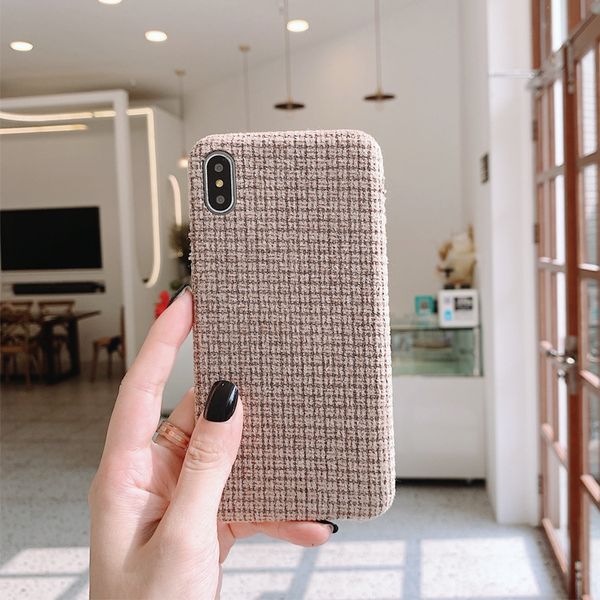 

cloth flannel plaid case for iphone 11 pro max xs xr x 6 6s 7 8 plus se 2020 candy color call phone protection cover ins 5 colors