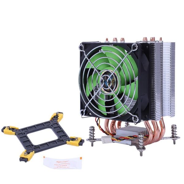 

lanshuo pure copper 4 heat pipe thermal processor cooler for lga /1150 / 1151/1155/1156/1366 intel multi-platform cpu radiator 3