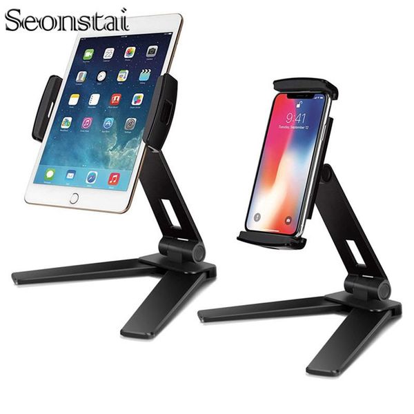 

kitchen tablet stand wall desk tablet mount stand fit for 5-13 inch width adjustable metal bracket smartphones holders